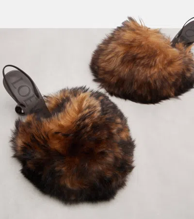 TOY 90羊毛皮露跟高跟鞋