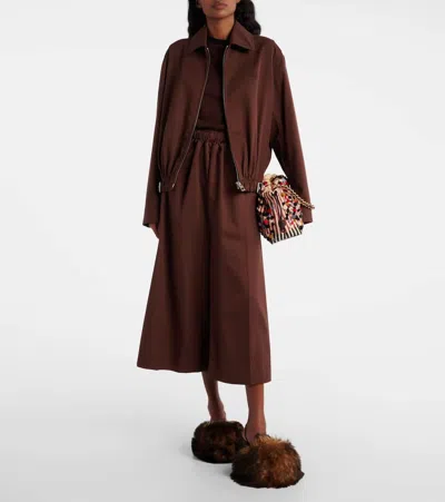 TOY 90羊毛皮露跟高跟鞋