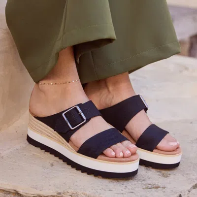 Toms Diana Platform Slide Sandal In Black
