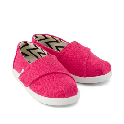 Toms Kid's Alpargata Classic Fuchsia Heritage Canvas Toddler Shoe In Multi