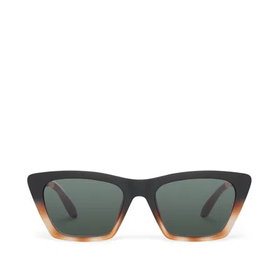 Toms Women's Sahara Honey Tortoise Fade Traveler Sunglasses In Black
