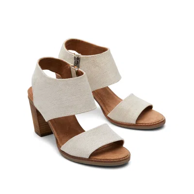 Toms Majorca Womens Heeled Sandals Colour: Natural, Size: 8 In White