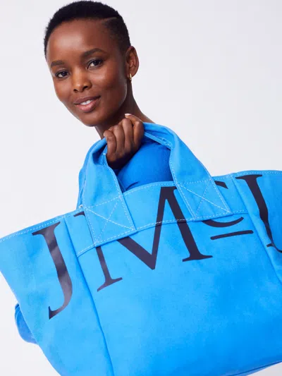 J.mclaughlin Women's  Logo Tote Bag Jmc Blue | Cotton