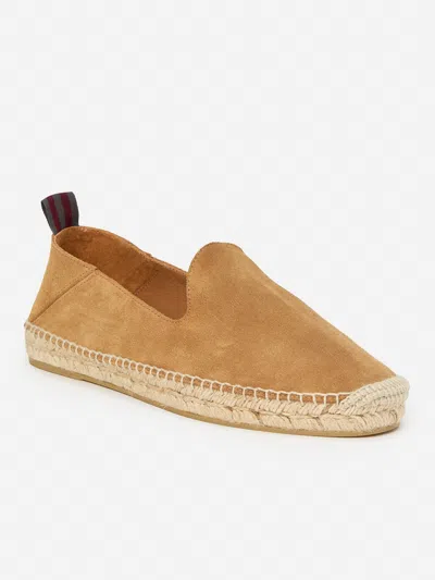 J.mclaughlin Men's Rafe Suede Espadrilles Caramel In Multi