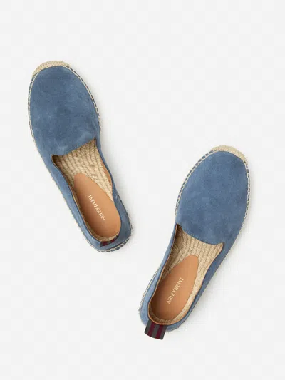 J.mclaughlin Men's Rafe Suede Espadrilles Denim In Blue