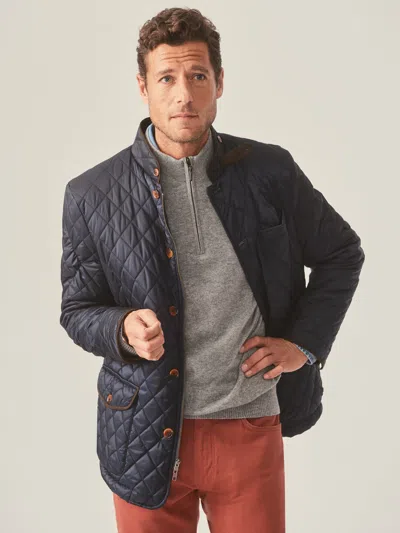 J.mclaughlin Men's Upland Quilted Jacket Navy In Blue
