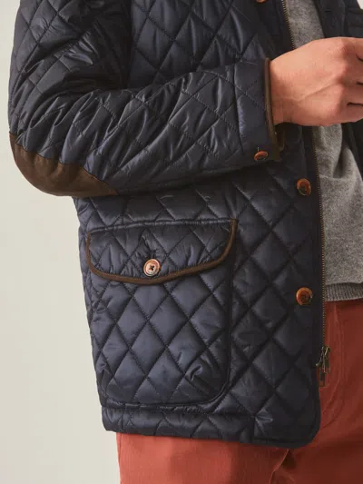 J.mclaughlin Men's Upland Quilted Jacket Navy In Blue