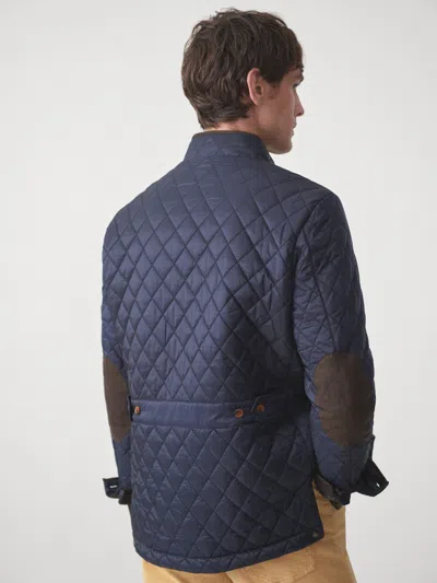 J.mclaughlin Men's Upland Quilted Jacket Navy In Blue