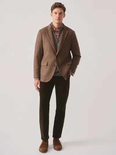 J.mclaughlin Men's Mccown Wool Sport Coat In Herringbone Beige/brown In Brown