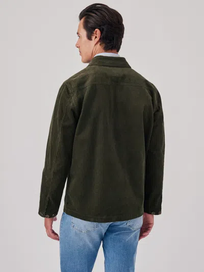 J.mclaughlin Men's Weekender Corduroy Jacket Olive In Green