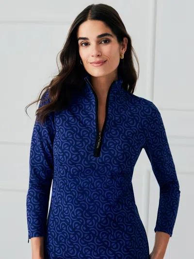 J.mclaughlin Women's Bedford Dress In Cosmic Waves Blue/purple In Multi