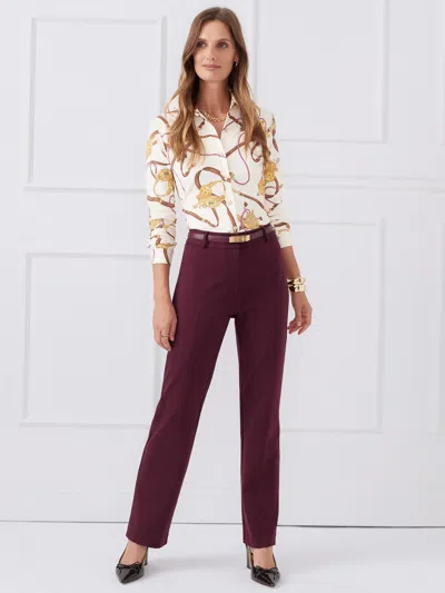 J.mclaughlin Women's Betty Shirt In Neo Scylla Off White/gold/brown In Multi
