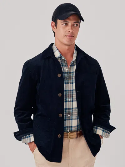 J.mclaughlin Men's Weekender Corduroy Jacket Dark Navy In Blue