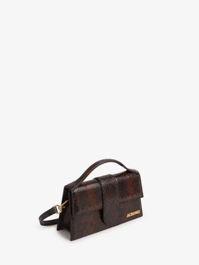 Jacquemus Womens Dark Brown Le Grand Bambino Leather Top Handle Bag In Brown