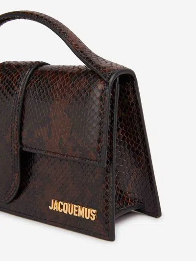 Jacquemus Womens Dark Brown Le Grand Bambino Leather Top Handle Bag In Brown