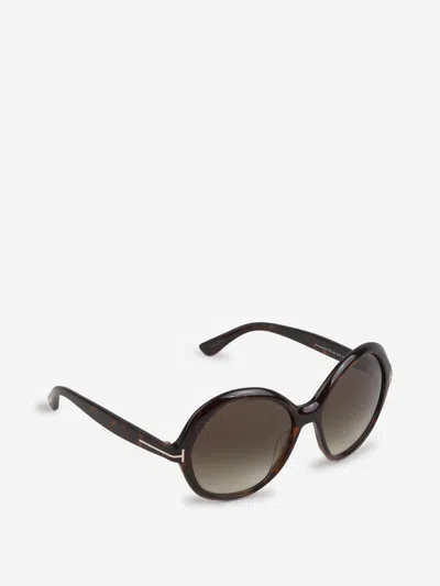 Tom Ford Round Sunglasses In Brown