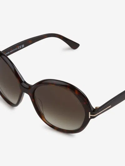 Tom Ford Round Sunglasses In Brown