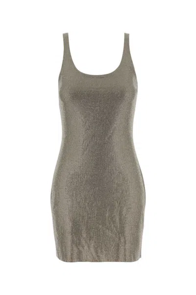 Alexander Wang Embellished Jersey Mini Dress In Green