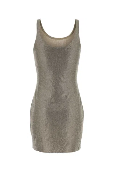 Alexander Wang Embellished Jersey Mini Dress In Green