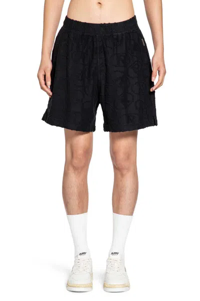 Represent Men's Towelling R Logo Pull-on Shorts In Black