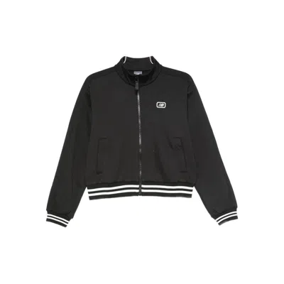 New Balance Zip-up Striped-cuff Jacket In Black