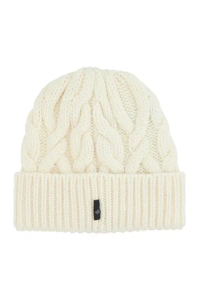 Moncler Grenoble Braided Wool Beanie In White