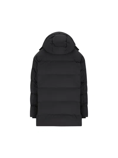 Herno Hooded Pocket Coat In Black