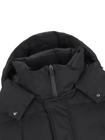 Herno Hooded Pocket Coat In Black