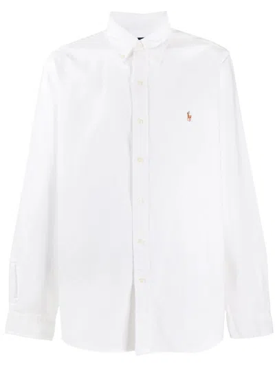 Polo Ralph Lauren Slim Fit Oxford Shirt White In White