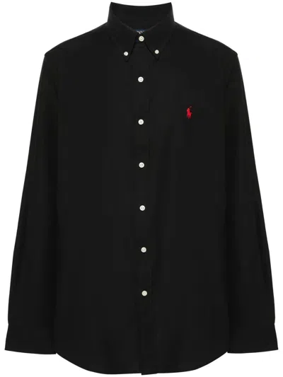 Polo Ralph Lauren Ralph Lauren Stretch Poplin Shirt In Black