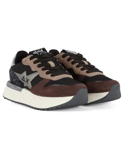 Sun 68 Sun68 Big Stargirl Mix Material Sneakers In Multi