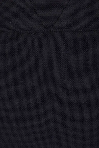 Prada Virgin Wool Midi Skirt In Blue