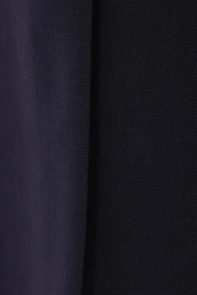 Prada Virgin Wool Midi Skirt In Blue