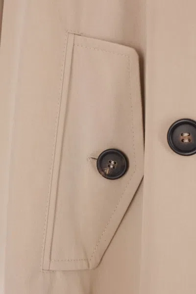 Brunello Cucinelli Double Breasted Coat In Neutral
