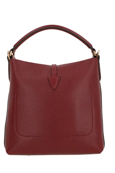 Tod's Mini Bucket Bag Textured Finish In Burgundy
