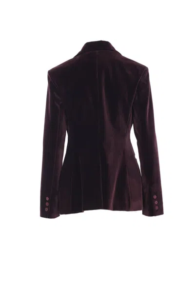 Federica Tosi Giacca Paralume Velluto Pontoglio Jackets Bordeaux In Purple