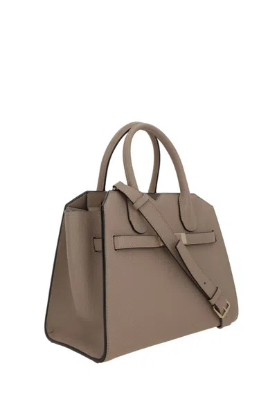 Valextra Beige Milano Mini Satchel In Neutral