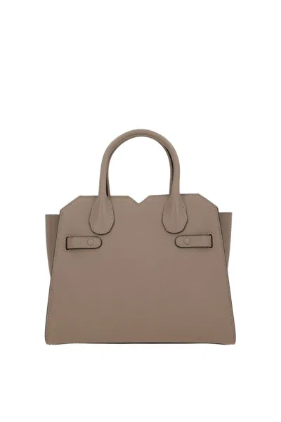 Valextra Beige Milano Mini Satchel In Neutral