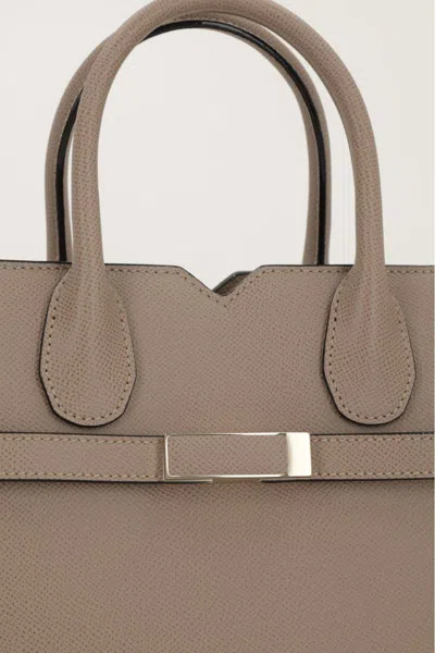 Valextra Beige Milano Mini Satchel In Neutral