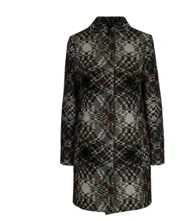 Missoni Patterned Button Coat In Black