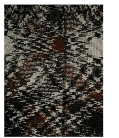 Missoni Patterned Button Coat In Black
