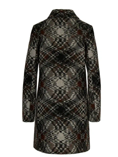 Missoni Patterned Button Coat In Black
