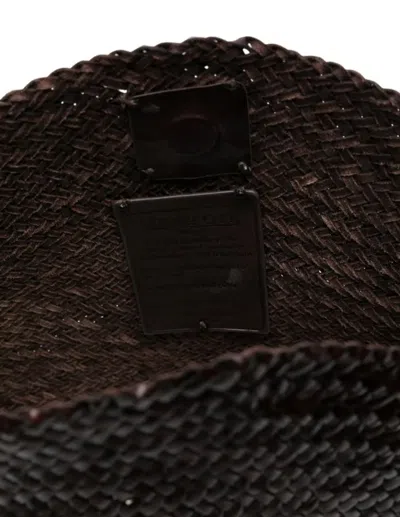 Dragon Diffusion Santa Marta Woven-leather Shoulder Bag In Brown