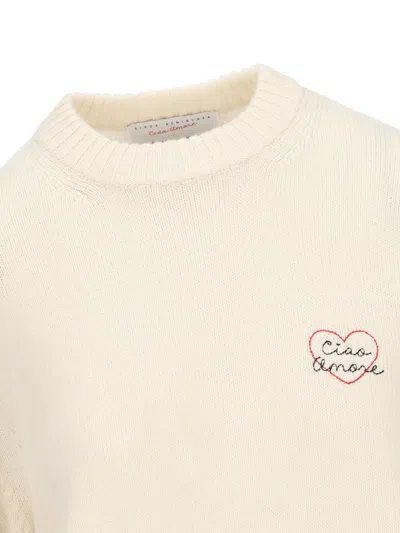 Giada Benincasa Ciao Amore Cashmere Sweater In White