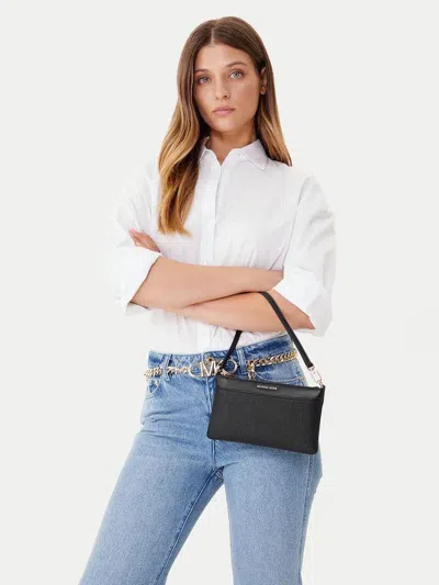Michael Kors Stylish Clutch Bag Wrist Strap In Black