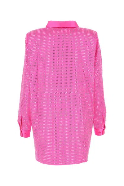 Self-portrait Logo Shirt In Pink