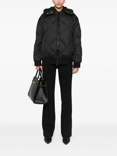 Pinko Quilted Hooded Jacket In Multi