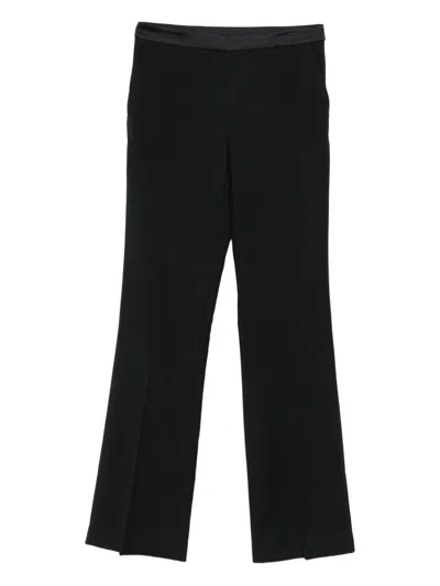 Twinset Knitted Flared Trousers In Black