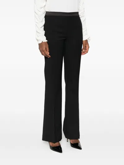 Twinset Knitted Flared Trousers In Black