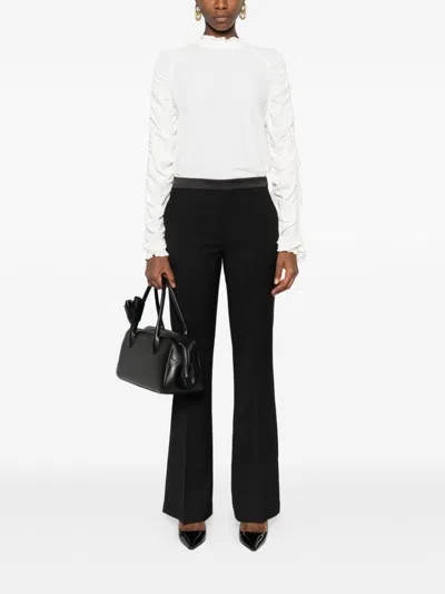 Twinset Knitted Flared Trousers In Black